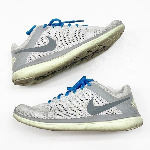Nike Flex 2016 Run gray/green athletic running shoes - Picture 7 of 11